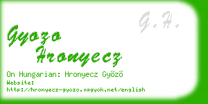gyozo hronyecz business card