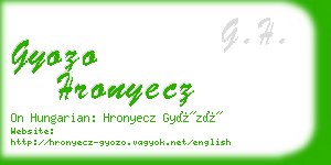 gyozo hronyecz business card